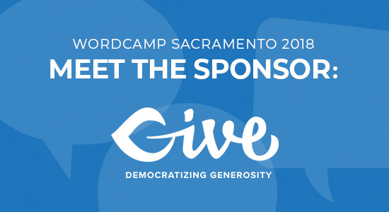 GiveWP  WordCamp Sacramento 2018 Sponsor