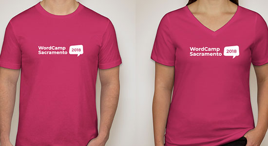 WordCamp Sacramento 2018 Volunteer T-Shirt